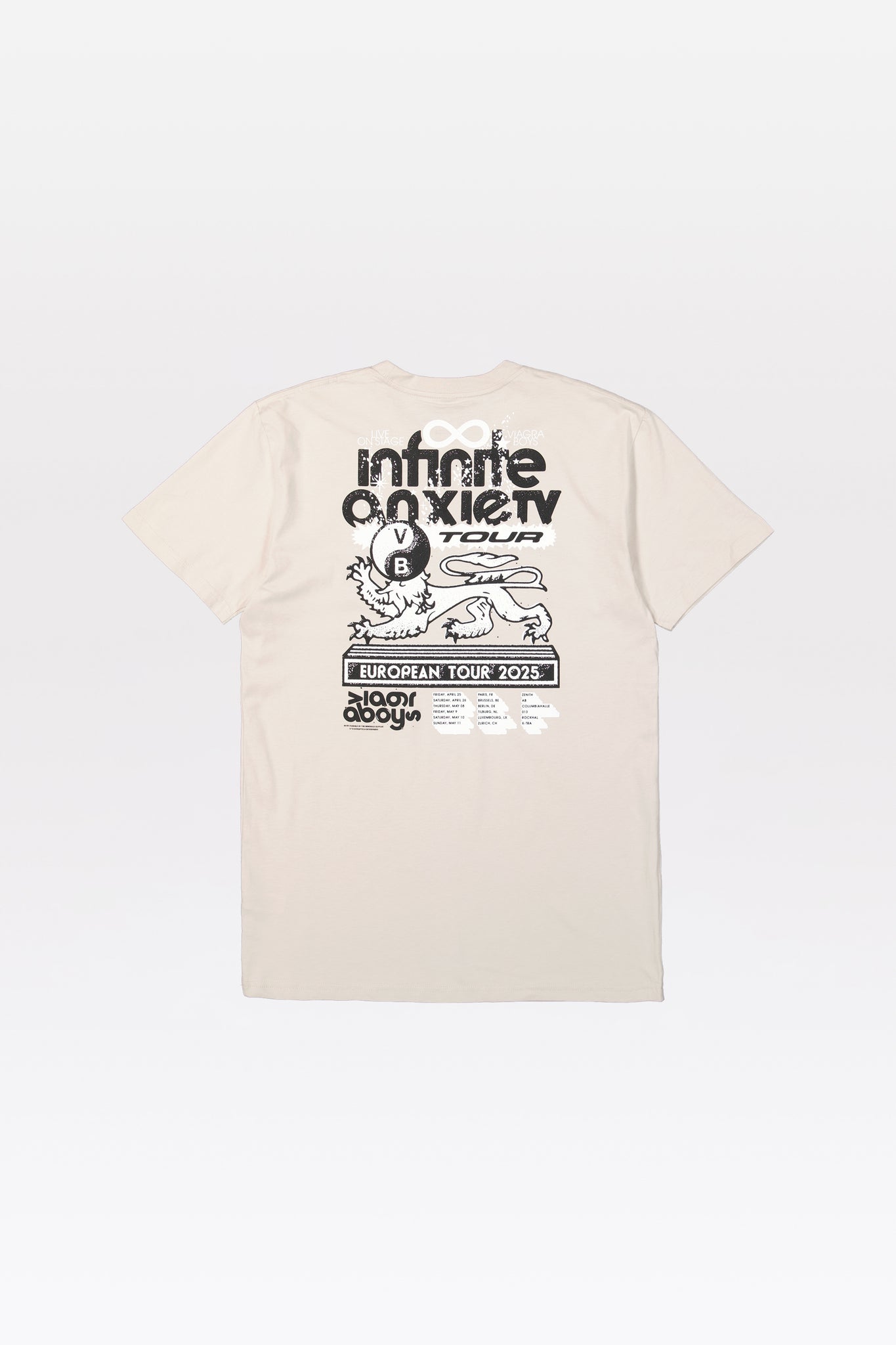 INFINITE ANXIETY TOUR T-SHIRT (BONE) (EU TOUR EDITION)