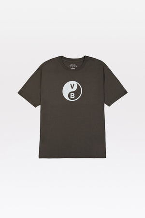 YIN YANG T-SHIRT (BLEACHED BLACK)