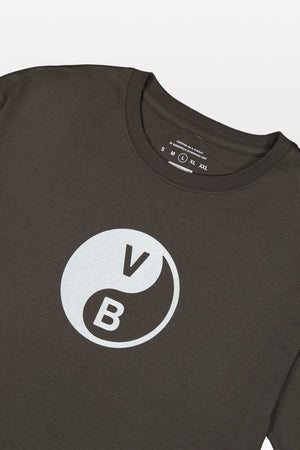 YIN YANG T-SHIRT (BLEACHED BLACK)