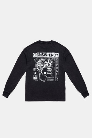 CONSISTENCY OF ENERGY LONGSLEEVE T-SHIRT (WASHED BLACK)