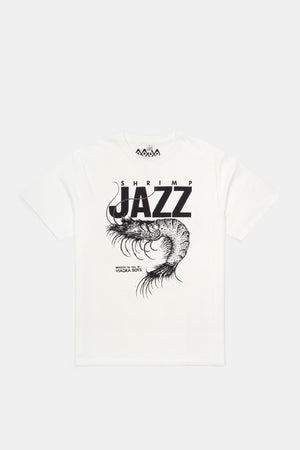 SGAP ONE SHRIMP JAZZ T-SHIRT, RAGNAR PERSSON (VINTAGE WHITE)