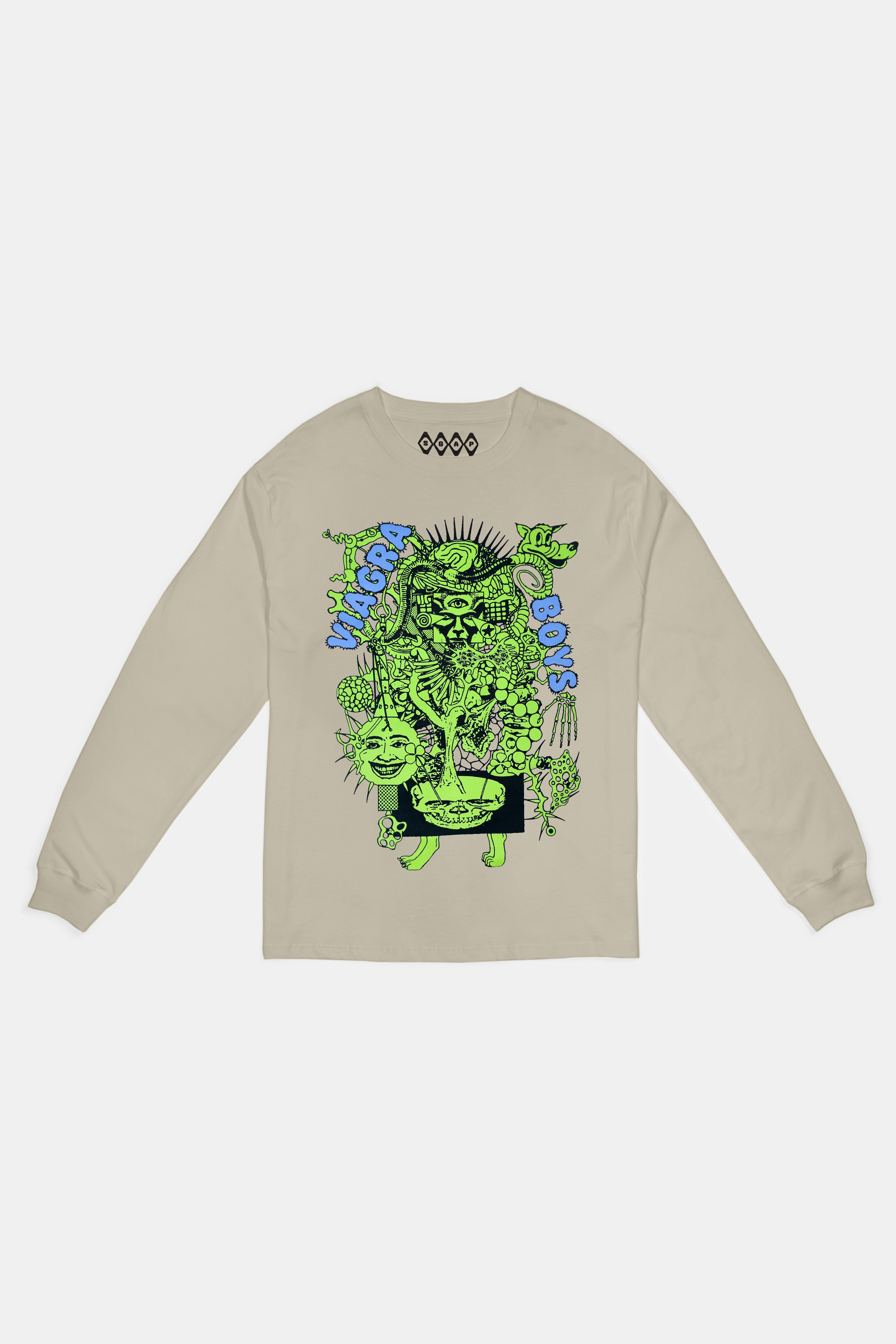 SALT SHED LONG SLEEVE T-SHIRT (BONE) – Viagra Boys Official