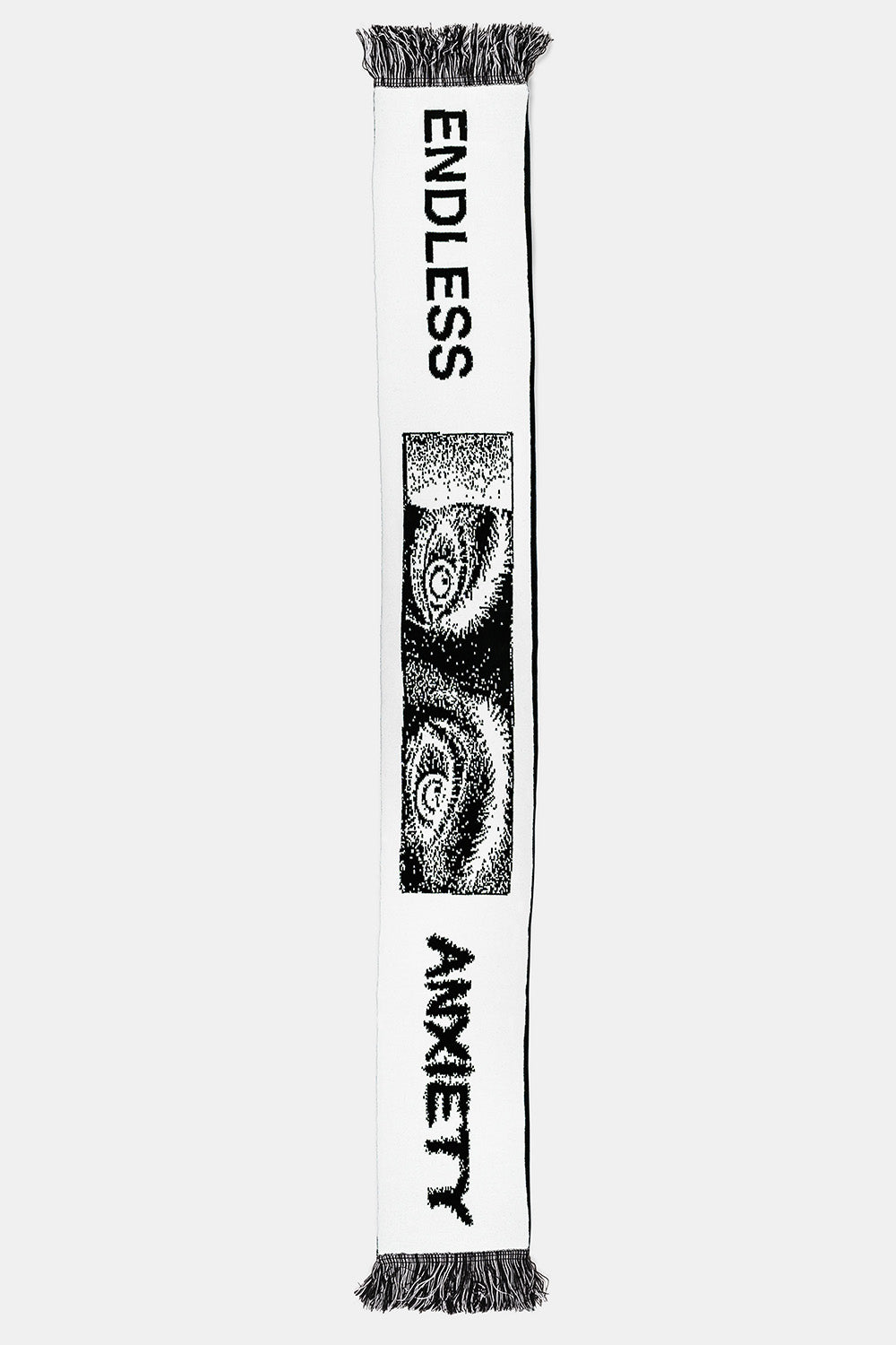 ENDLESS ANXIETY SCARF / BLACK - WHITE
